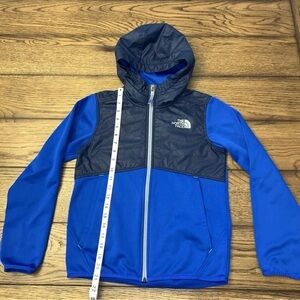 The North Face Royal /Navy Blue Full Zip Hooded Jacket Boys Sz Medium (10 - 12)